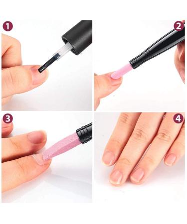 Double-Headed Nail Polishing Pen with Pumice Stone - 2pcs Nail Cuticle Care Tool Set - Buy Online on GoSupps.com