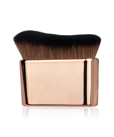Foundation Makeup Brush Perfect for Liquid Cream Powder Blending Stippling Bronzer Contour Brush with High-Density Synthetic Bristles Electroplate Handle Travel Easy to Carry