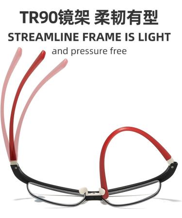 Ultra-Light Sports Glasses with Power-Tr90 Frames - High-Resolution Anti-Blue Light Reading Glasses for Men & Women - Black Frame Size 3.50 - Buy Online on GoSupps.com