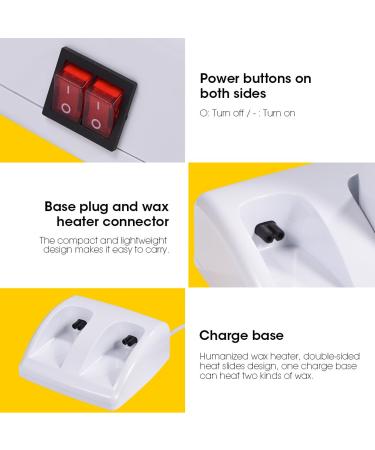 Buy Heated Wax Roller for Hair Removal - Mini Double Wax Warmer for Legs & Arms - Buy Online on GoSupps.com