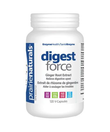 Prairie Naturals Digest force with ginger extract activated charcoal vcaps 120 Count (packaging may vary) Ginger 120 count (Pack of 1)
