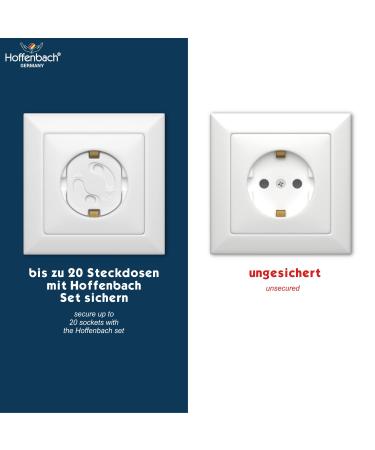 Hoffenbach Socket Safety Lock - 20x Childproof Safety Locks with Rotating Mechanism for Socket Protection | Ideal for Babies & Children - Buy Online on GoSupps.com