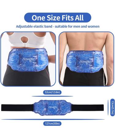 NEWGO Hot Cold Therapy Ice Pack for Back Pain Relief - Sciatic Nerve, Tailbone, Lower Back Injuries - Blue, 1 Pack - Buy Online on GoSupps.com