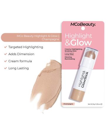 MCoBeauty Highlight and Glow Stick - Luminous Cream Balm Highlighter Stick - Champagne - 0.35 Oz - Buy Online on GoSupps.com
