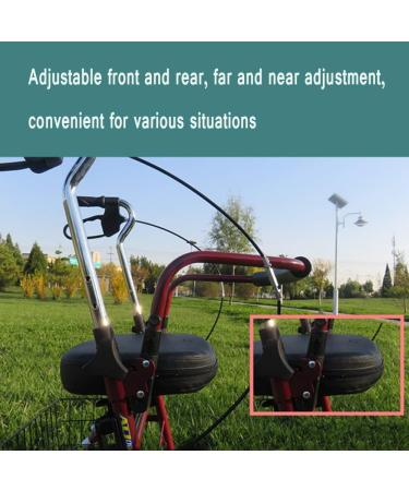 Walker Lightweight Folding Thick Aluminum Alloy Old Man Scooter Mute Pulley Can Push Can Sit Shopping Cart Blue - Buy Online on GoSupps.com