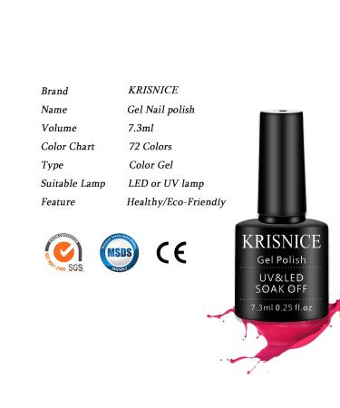 KRISNICE Color Changing Gel Nail Polish Gift Set - White Black Glitter Mood Chameleon - Soak Off UV LED Thermal Temperature Art Manicure Kit Varnish (KWB2-003) - Buy Online on GoSupps.com