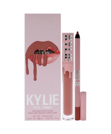 Kylie Cosmetics Matte Lip Kit - 802 Candy for Women - 2 Pc 0.10 oz Matte Liquid Lipstick 0.03 oz Lip Liner