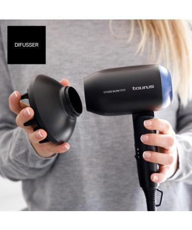 Taurus Studio Glow 1500 Travel Hair Dryer Bivolt 1400W Foldable 2 Speeds 2 Heat settings Very Lightweight & Compact - Buy Online on GoSupps.com