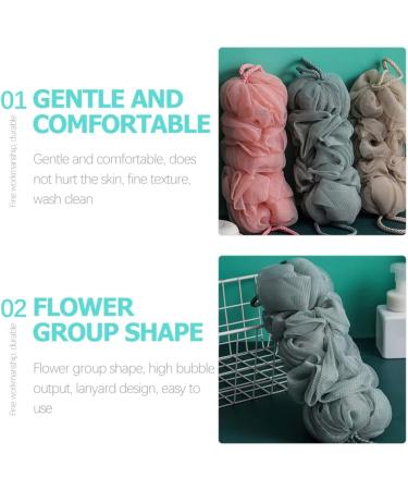 LALAFINA Bath Sponge Loofah - Exfoliating Body Scrubber for Men and Women | Shower Pouf Scrubber for a Refreshing Bath Experience - Buy Online on GoSupps.com