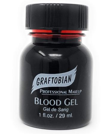 Graftobian Blood Gel 1oz Bottle - Special FX Fake Blood for Halloween - Drips & Never Dries