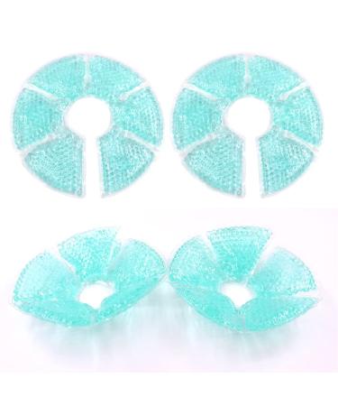 Breast Therapy Pads Breast Ice Pack, Hot Cold Breastfeeding Gel Pads, Boost Milk Let-Down with Gel Bead Pads, 2 Count Gel Bead Pack (Teal )