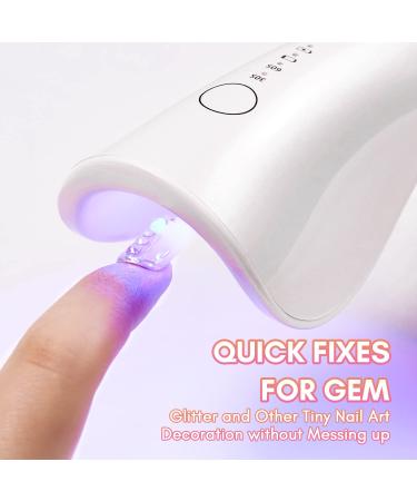 Makartt Mini Rechargeable UV LED Nail Lamp | Portable Nail Dryer for Gel Polish | 2 Timers | White - Buy Online on GoSupps.com