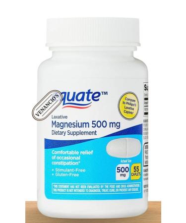 Magnesium Laxative Caplets Gentle Relief for Occasional Constipation Cramp & Stimulant Free 55 Count by Equate + Vsl Home (Pack of 1)