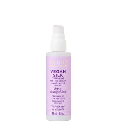 Pacifica Beauty | Vegan Silk Overnight Peptide Hair Serum | Add Shines + Repairs Damage | Silicone Free | For Color Treated + Dry/Damaged Hair | Clean Hair Treatment | Vegan