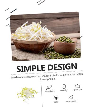 Alipis 100 Pcs Bean Sprouts Toy Small Plant Lifelike Bean Sprout Decoration for Home Faux Plants Delicate Bean Sprout Food Decor Wedding Decor Fruit Toys Pvc Artificial Household Products - Buy Online on GoSupps.com