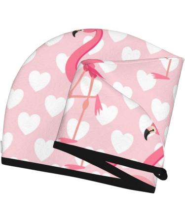 Microfiber Hair Drying Cap - Cute Flamingo Towel Wrap for Quick Drying Thick & Curly Hair - Buy Online on GoSupps.com