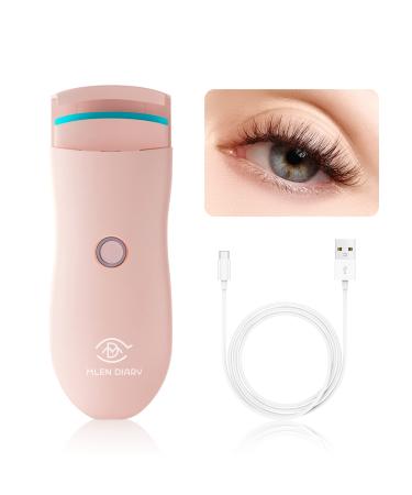 Mlen Diary Heated Eyelash Curler Electric Eyelash Curler Stable Temperature No Harm to Lashes' Eyelash Curler 2 Heating Modes Quick Pre-Heat Eye Lashes Curler (Pink)