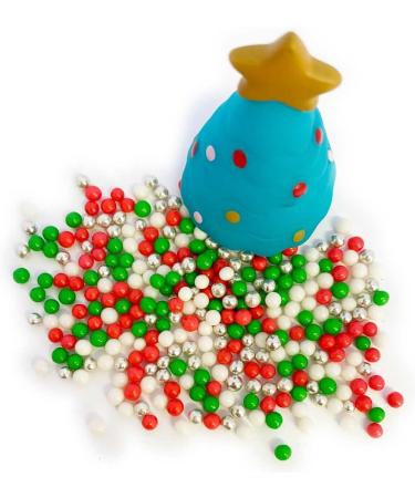 Christmas Twinkle 4mm Pearls Cake Topper Sprinkles - 30g Edible Sugar Decorations for Xmas Themed Party Cakes - Buy Online on GoSupps.com