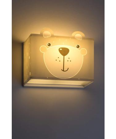 Dalber Little Teddy Bear Children's Wall Lamp - Grey Animal Light for Kids' Room | E27 | 64578 - Buy Online on GoSupps.com