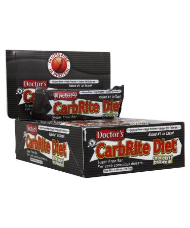 Universal Nutrition Doctor's CarbRite Diet Bar - Chocolate Brownie (12 Bars, 2 oz Each) | Low Carb Snack - Buy Online on GoSupps.com