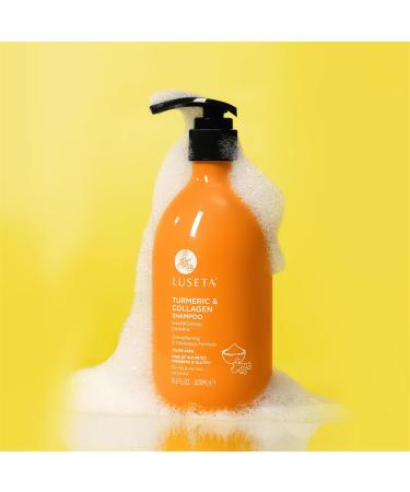 Luseta Hair Growth Shampoo - Turmeric & Collagen Thickening Formula for Thinning & Oily Hair - Color Safe Sulfate & Paraben Free - 16.9 Oz - Buy Online on GoSupps.com