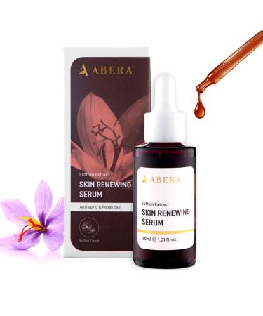 Abera Skin Renewing Serum For Anti-Wrinkle Melasma Treatment Anti-Aging For Face High Potency Saffron Extract Lavandula Stoechas Extract Hydrating Serum 1.01 Fl Oz