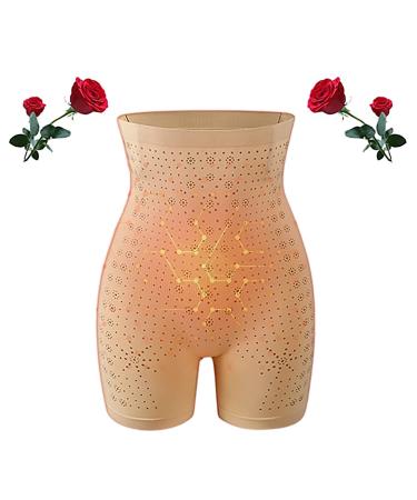 Far Infrared Negative Oxygen Ion Fat Burning Tummy Control & Detox Bodysuit Graphene Honeycomb Vaginal Tightening and Body Shaping Briefs for Women skin tone One Size