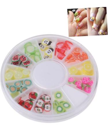 Mipcase Nail Beauty Accessories 12 manicure drill disc nail art decor Soft pottery accessories polymer clay DIY decoration for nail manicure tool boxed Manicure tools nail art tools fruit - Buy Online on GoSupps.com