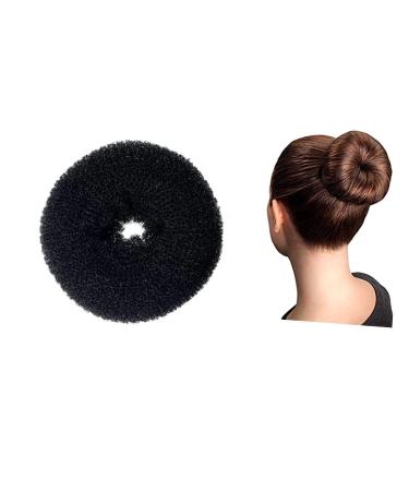 JIAHAO Bun Maker Ring Style for Thick and Long Hair 14cm Black 1pc