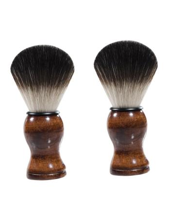 Beaupretty 2st Bart cleaning brush cleaning brush shave crossstick needle pillow mailbox --charms top strap beard brush modeling razor brush beauty tools man bamboo