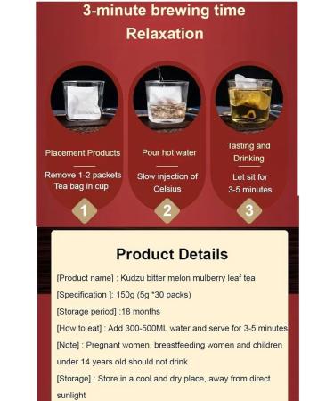 Bitter Melon and Mulberry Leaf Tea Bitter Gourd Mulberry Leaf Tea (1Box) - Buy Online on GoSupps.com