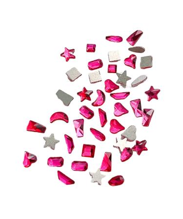 FEIlei 100Pcs Mixed Glass Crystal Hybrid Diamond Rhinestones Nail Art Decorations Drop Rhombus Flatback Stones 3D Gems