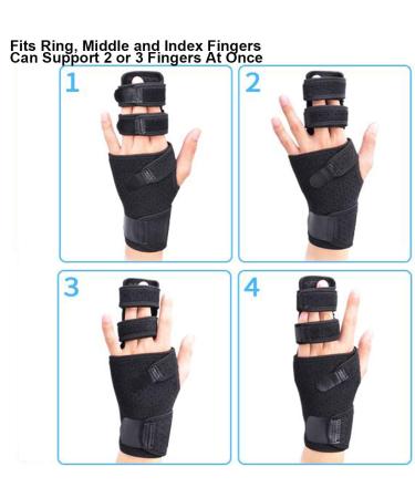 Buy Trigger Finger Splint | Two/Three Finger Support Brace for Pain Relief & Immobilization | Ideal for Arthritis Sprains and Tendonitis - Buy Online on GoSupps.com