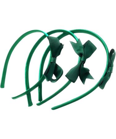 AYNKH 3 Pieces School Bows Headbands Alice Bands Girls Uniform Colours Ribbon Bow Set Hair Accessories Birthday Gift Green - Buy Online on GoSupps.com