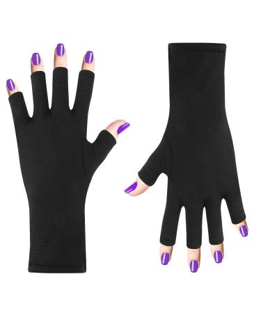 Ouligay UV Gloves for Gel Nails Anti UV Gloves UPF50+ UV Protection Gloves for Manicures Nail Fingerless UV Gloves for Manicures Skin Care - Buy Online on GoSupps.com