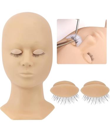 rumoe Replacement Eyelids for Eyelash Mannequin Removable Eyelid with Eyelashes Extension Training Lash Mannequin - Buy Online on GoSupps.com