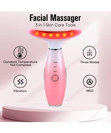 LATME Facial Massager - 3 Mode Neck & Face Massager with Heat | Portable Beauty Tool for Women's Skincare & Gift - Buy Online on GoSupps.com