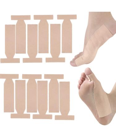 Turf Toe T-Straps - Moleskin Adhesive Toe Straighteners for Injuries of Big Toe (15 pcs)