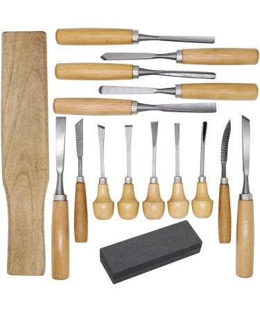 Lulu Home 16PCS Wood Carving Tools Set for Woodworking with Premium Wood Handle and Whetstones - Buy Online on GoSupps.com