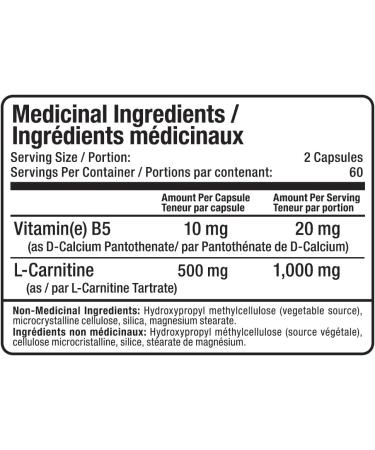 ALLMAX Nutrition - L-Carnitine + tartrate + vitamin B5-120 count capsules - Buy Online on GoSupps.com