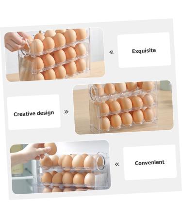 NAMOARLY Egg Storage Box Clear Drawer Plastic Eggs Egg Organizer for Refrigerator Egg Rack Devil Crisper - Buy Online on GoSupps.com
