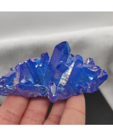1pcs Crystal Cluster Specimen Blue Angel Aura Flower Natural Electroplating Gemstone Quartz Cluster (Size : 80-100) - Buy Online on GoSupps.com