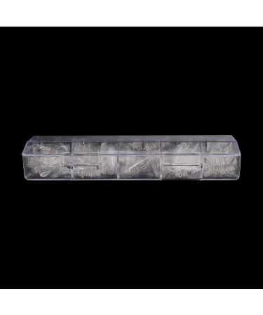 Stiletto Clear Nail Tips 500PCS Full Cover Acrylic Nails with Case for Nails Salon - Buy Online on GoSupps.com