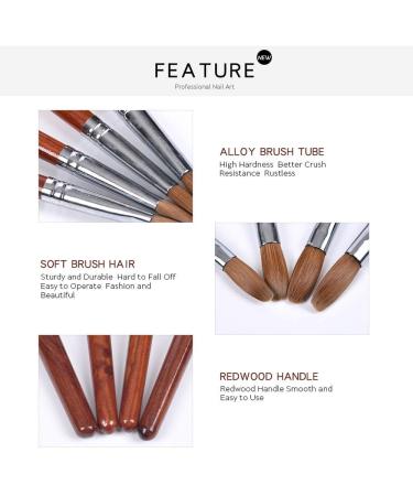 12# Sable Nail Brush Set - Acrylic Nail Art Tools for Professional & Home Use | Perfect for Manicure - Buy Online on GoSupps.com