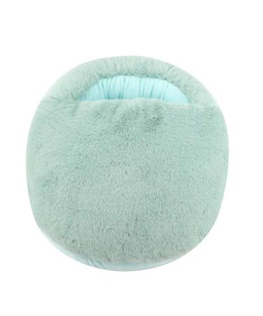 Duokon heated foot warmers electrical foot warmers for men and women plush foot warmers electric heating pillows for office heating in winter (light blue)