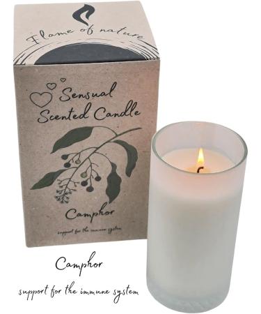 Flame of Nature Sensual Fragrance Candle - Aromatherapy Soy Wax 100% Natural Camphor Essential Oil in Crystal Glass | Enhance Spiritual Growth & Well-Being - Buy Online on GoSupps.com
