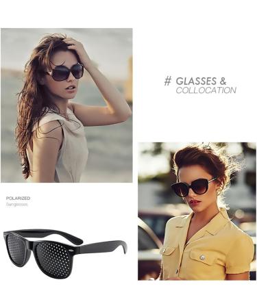 POFET 3 Pack Pinhole Glasses - Black Mesh Anti-Fatigue Eye Relaxation Training - Buy Online on GoSupps.com