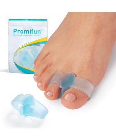 Promifun Bunion Corrector 12 Pack Toe Separators with 2 Loops Gel Toe Corrector Big Toe Spacer for Bunion Pain Relief and Overlapping Toe