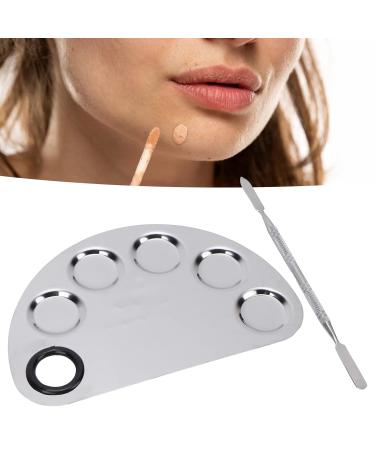 Professional Stainless Steel Makeup Mixing Palette & Spatula - Perfect for Foundations Eye Shadows Lipsticks & Nail Art - Buy Online on GoSupps.com