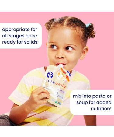 Cerebelly Baby Food Pouches - Sweet Potato Pinto Bean + Chicken Bone Broth (6 Count) - Healthy Kids Snacks - 16 Brain-Supporting Nutrients - No Added Sugar - Veggie Purees - Buy Online on GoSupps.com
